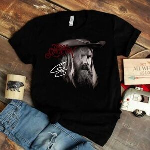 Gildan Black Graphic Tee Vintage Chris Stapleton T-Shirt